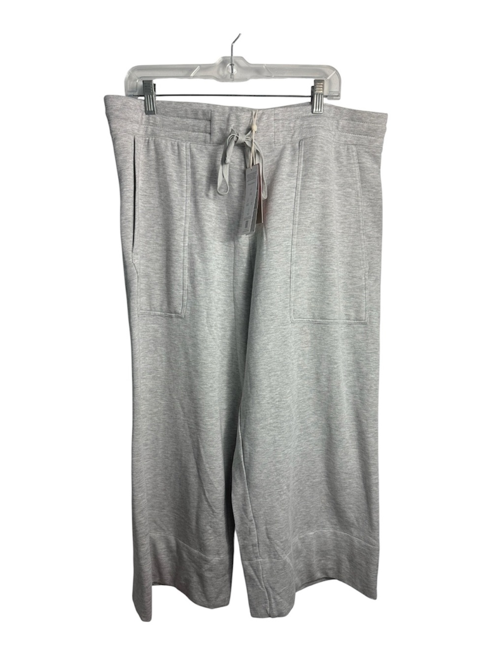 NWT Quince SuperSoft Fleece Wide Leg Pants Heather Gray Size XL